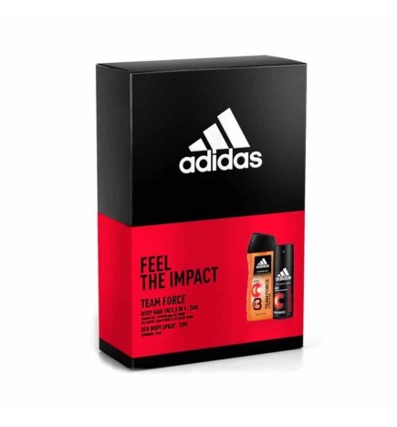 Confezione "Feel the Impact" con Gel Doccia 250ml + Deodorante spray 150 ml TEAM FORCE ADIDAS