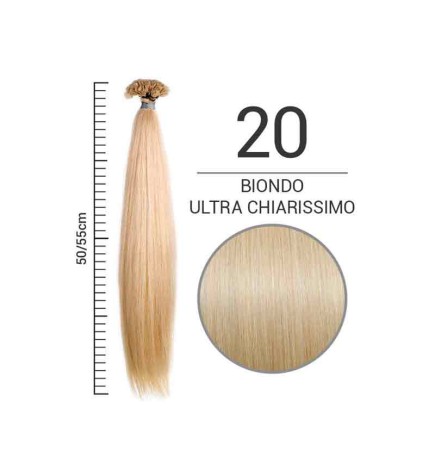 Extension con clip 25gr 50/55 cm 100% capelli naturali colore 20 IRIS