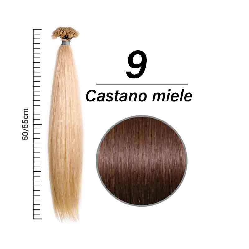 Extension con clip 25gr 50/55 cm 100% capelli naturali colore 9 IRIS